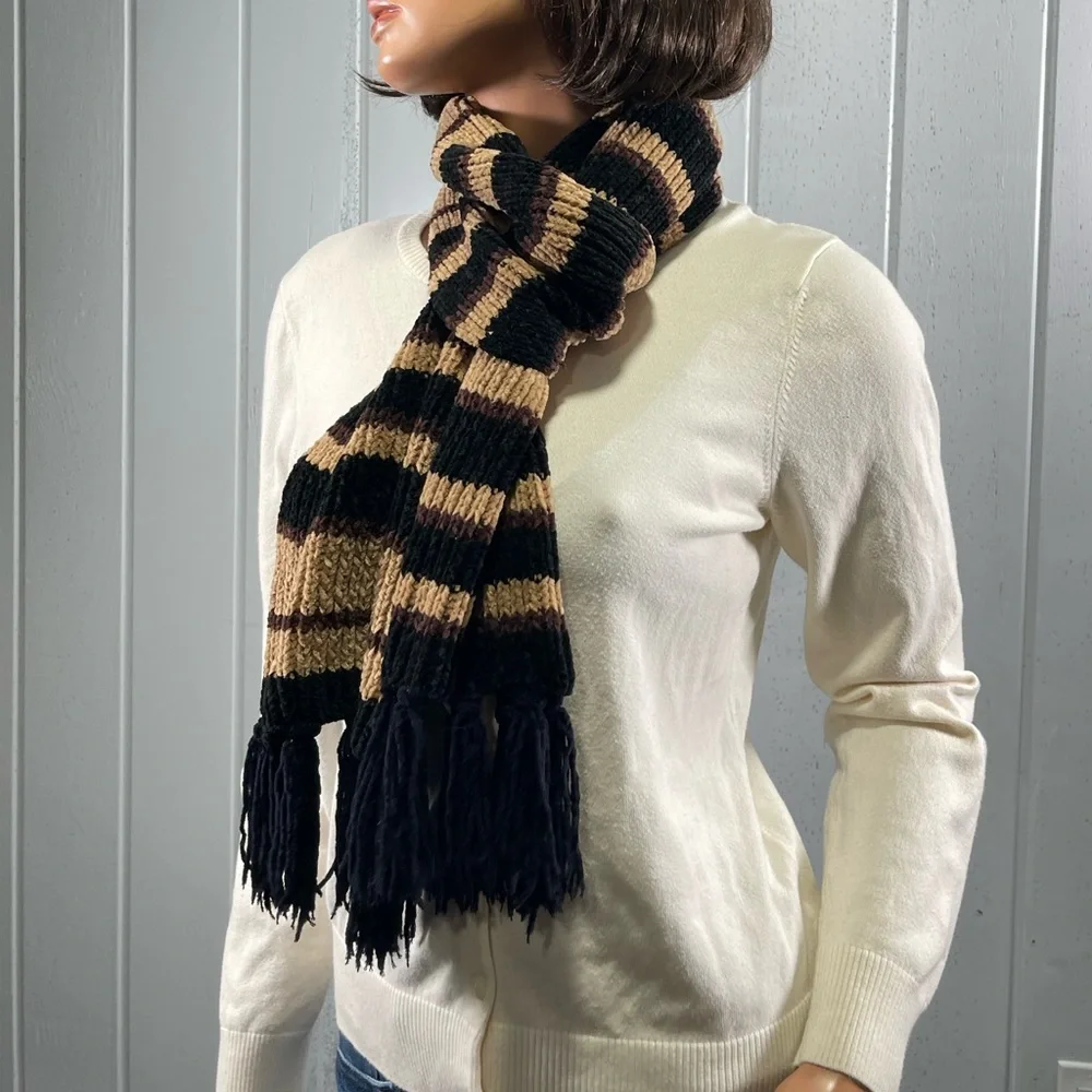 *Outbreak Women's Winter Fringe Hem Striped Scarf
